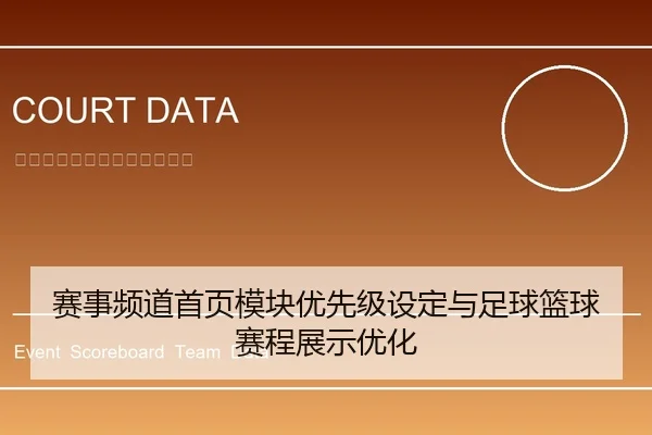 赛事频道首页模块优先级设定与足球篮球赛程展示优化